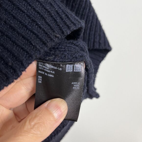 Uniqlo Women's Sz XS Long Sleeve Knit Pullover Turtleneck‎ Sweater Dress Black - Picture 4 of 10